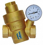 Мембранный регулятор давления воды «АкваСмарт» Ду40 с защитой от протечки, фильтром (ФРД) и манометром